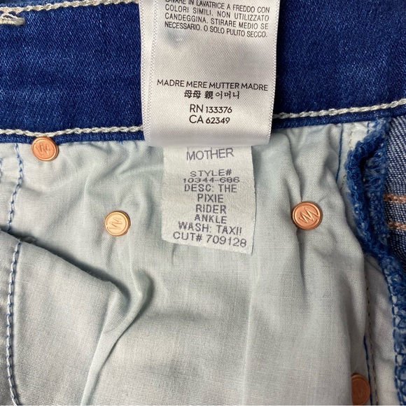 MOTHER The Pixie Rider Ankle Jean Taxi! High Waist Size 25 - Picture 15 of 16